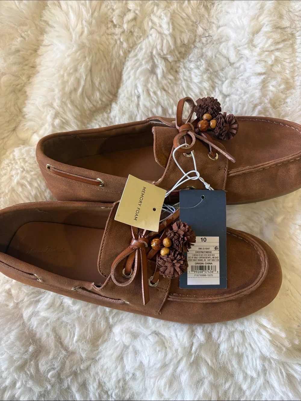 Universal Thread Men's Brown Tassel Boat Shoes